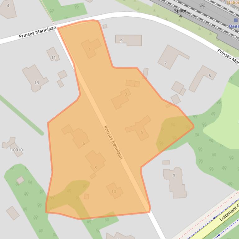 Kaart van postcodegebied 3743JE.