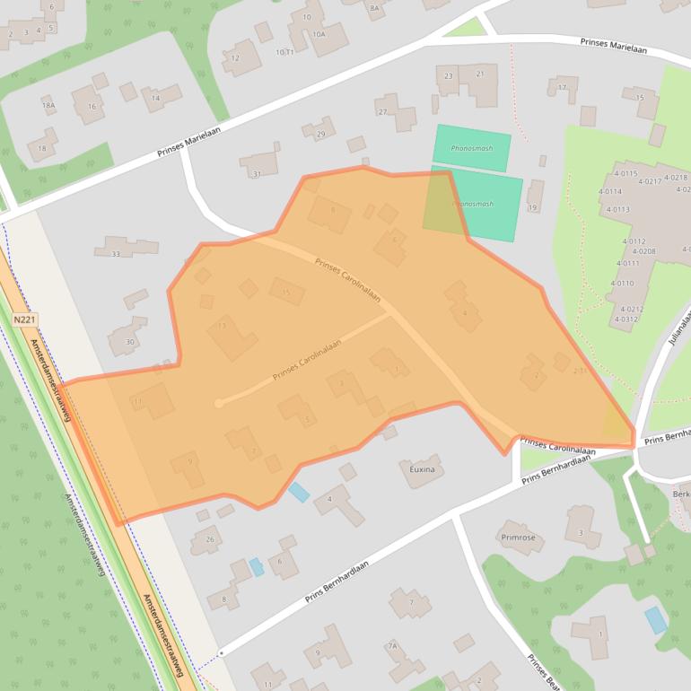 Kaart van postcodegebied 3743JH.