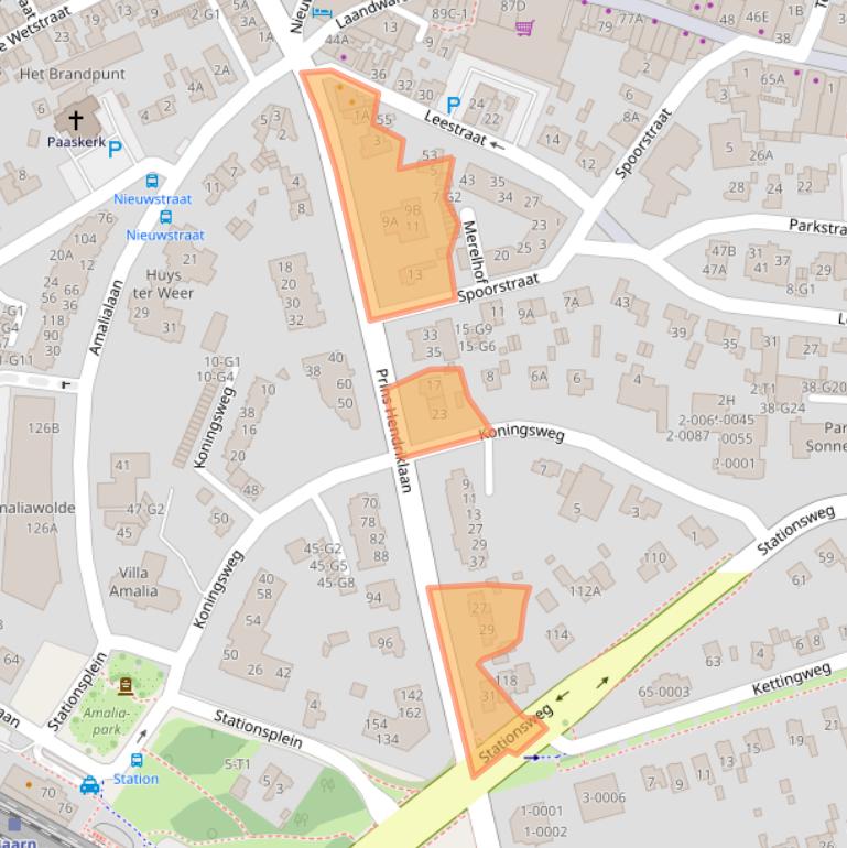 Kaart van postcodegebied 3743KA.