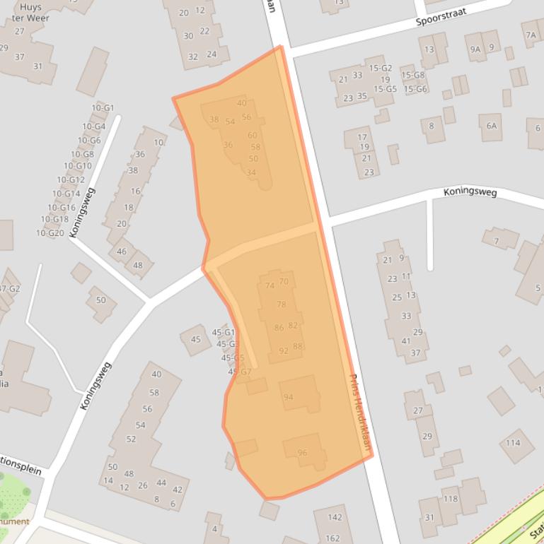 Kaart van postcodegebied 3743KC.