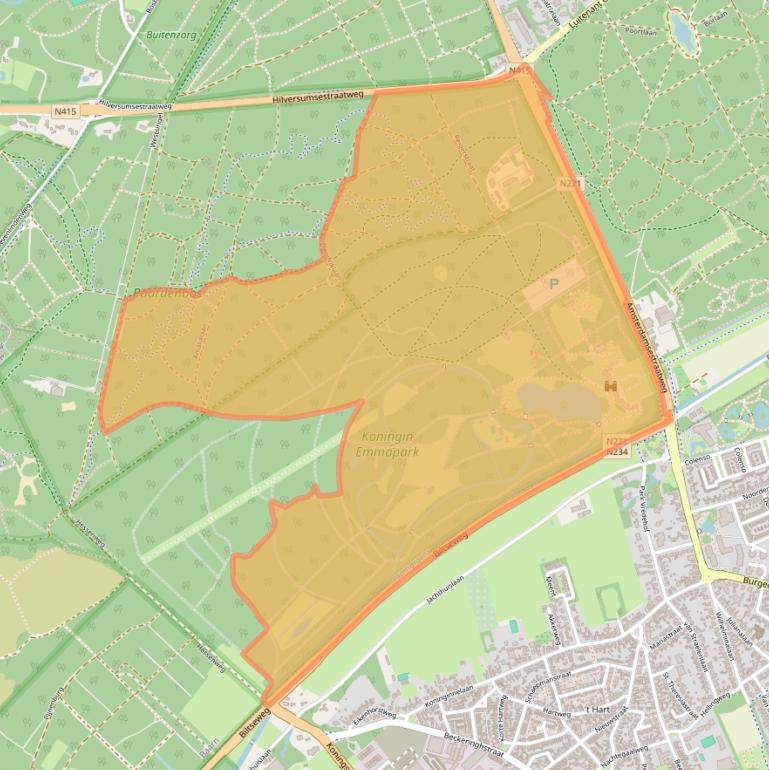 Kaart van postcodegebied 3744AA.