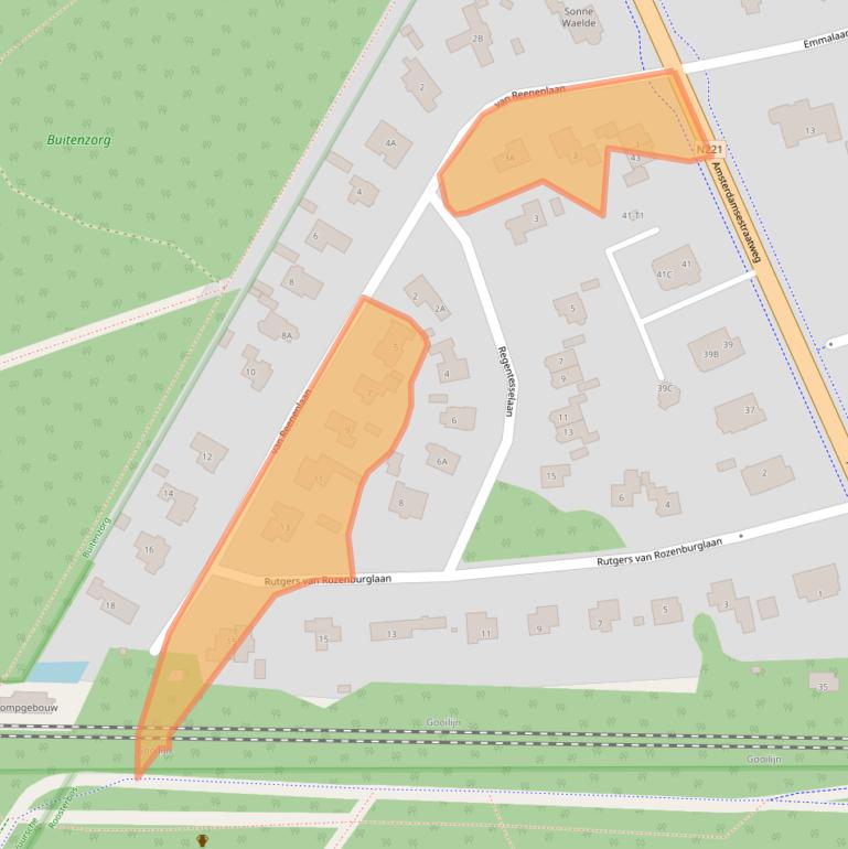 Kaart van postcodegebied 3744MD.