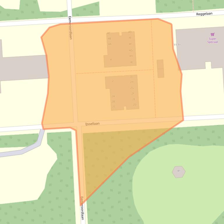 Kaart van postcodegebied 3744NB.