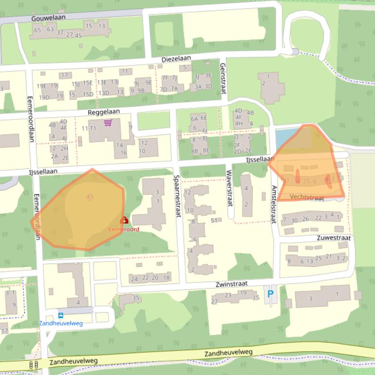 Kaart van postcodegebied 3744ND.