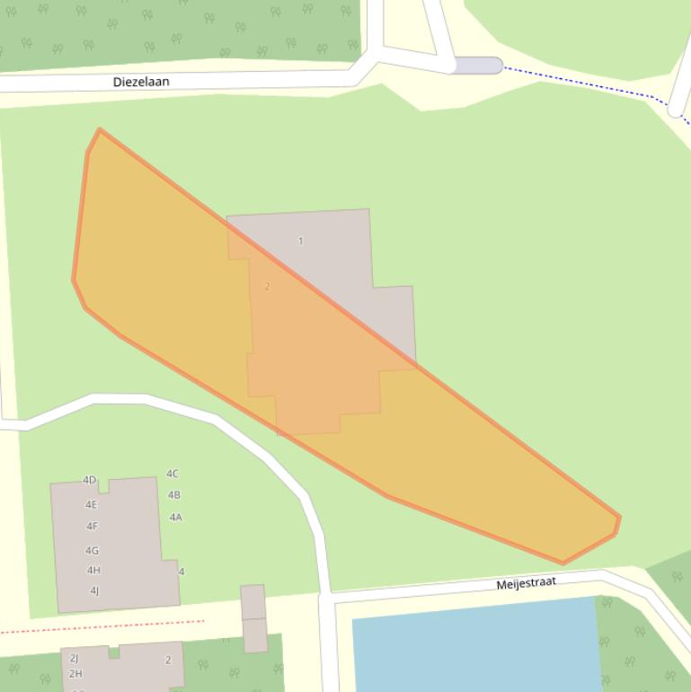 Kaart van postcodegebied 3744NM.