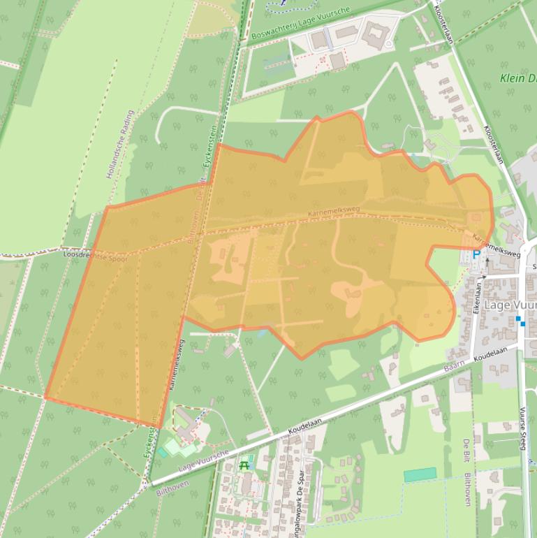 Kaart van postcodegebied 3749AH.