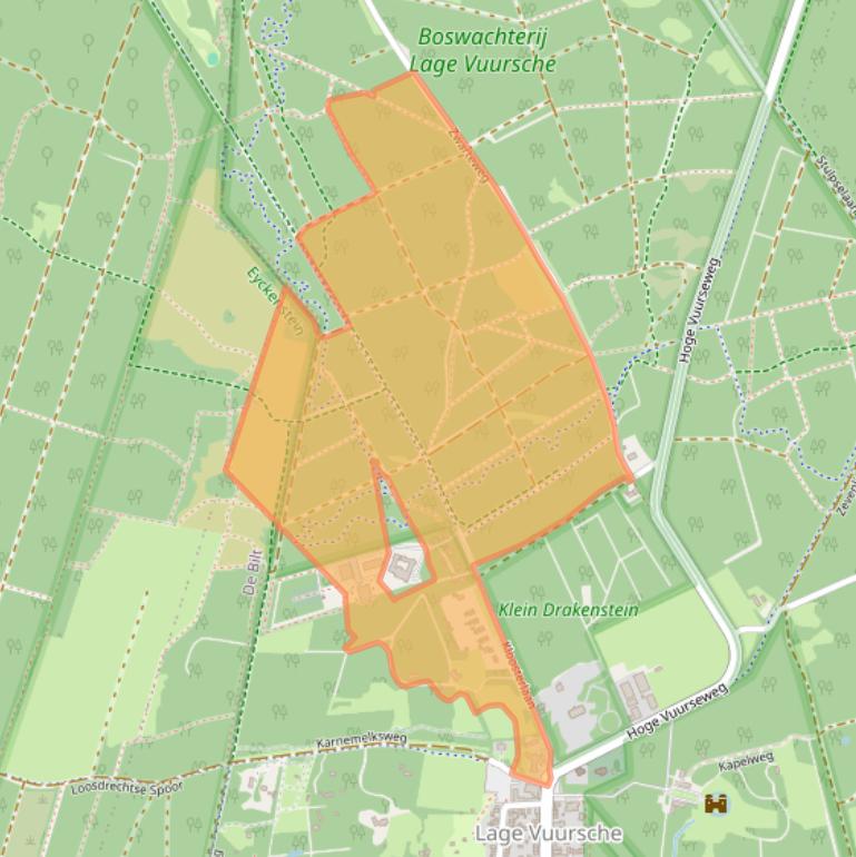 Kaart van postcodegebied 3749AJ.