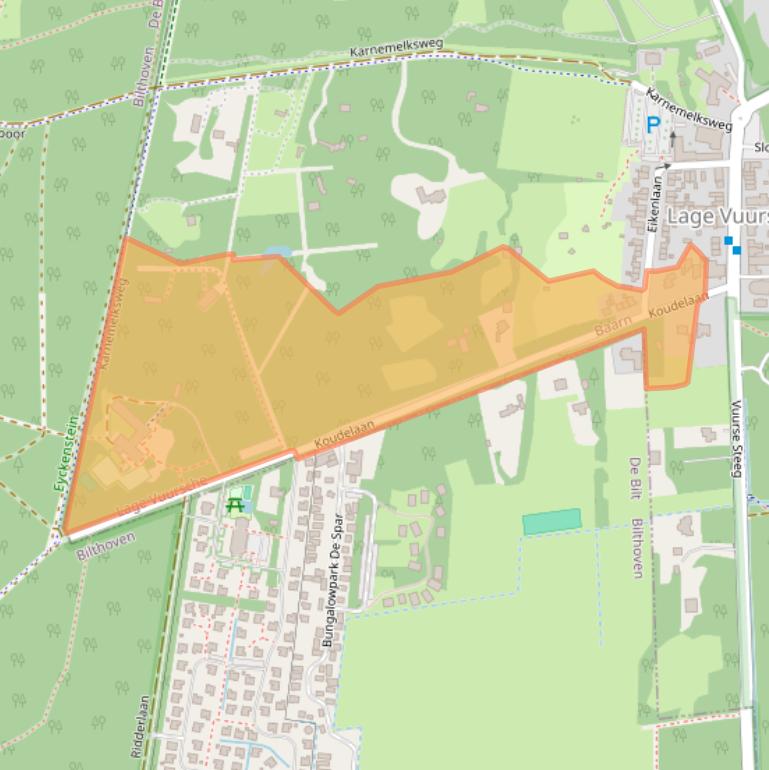 Kaart van postcodegebied 3749AM.