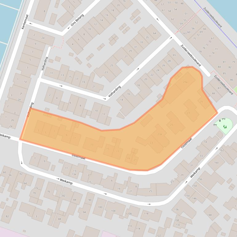 Kaart van postcodegebied 3751AB.