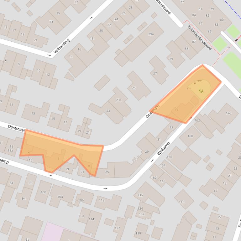 Kaart van postcodegebied 3751AC.