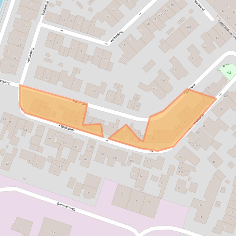 Kaart van postcodegebied 3751AD.