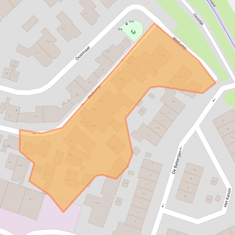 Kaart van postcodegebied 3751AG.