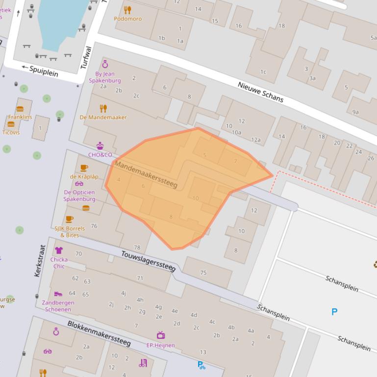 Kaart van postcodegebied 3751AX.