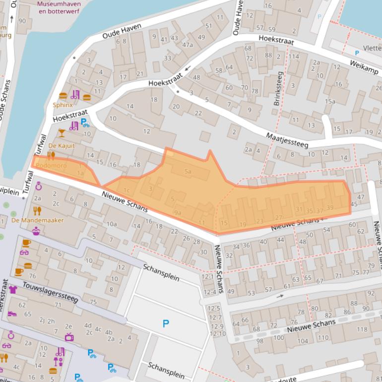 Kaart van postcodegebied 3751BA.