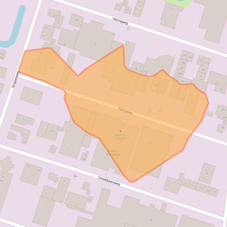 Kaart van postcodegebied 3751BJ.