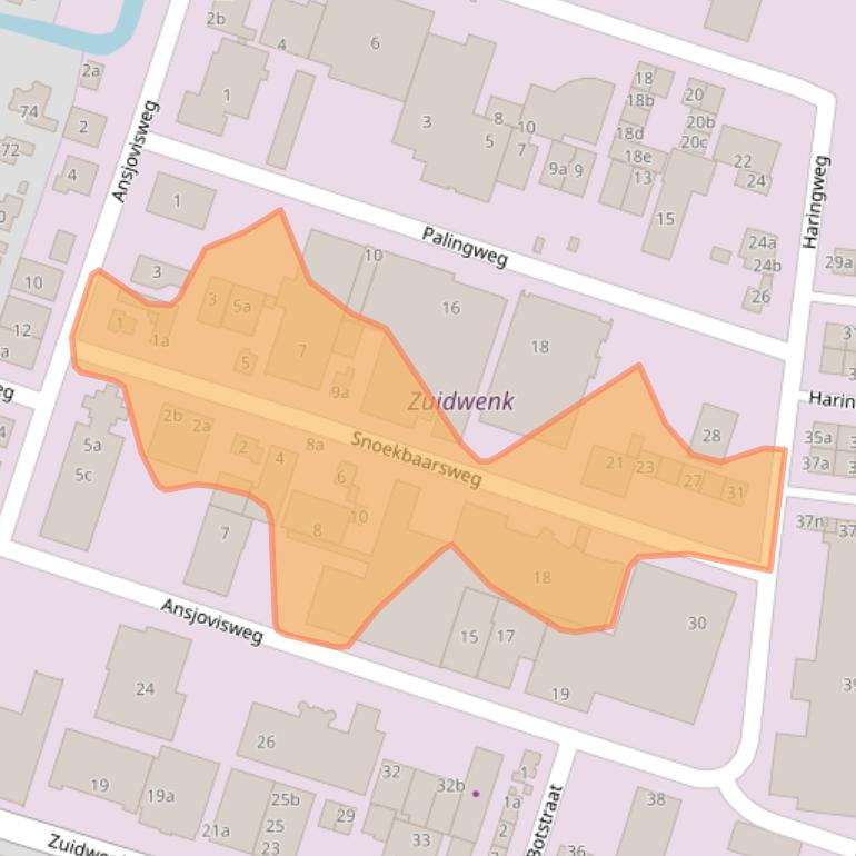 Kaart van postcodegebied 3751BK.