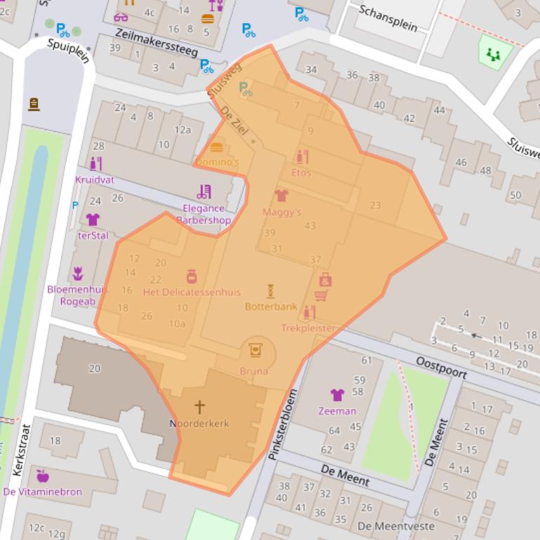 Kaart van postcodegebied 3751BT.