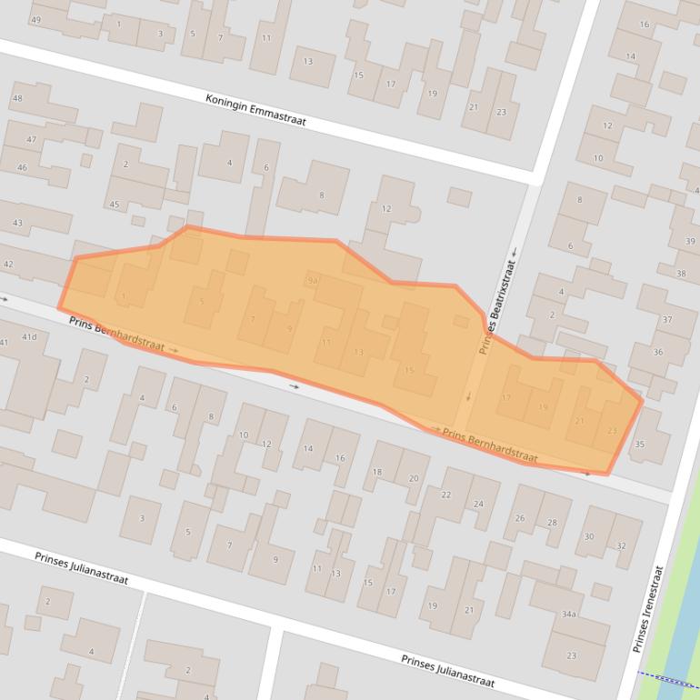 Kaart van postcodegebied 3751CL.