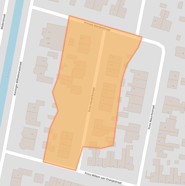 Kaart van postcodegebied 3751CT.