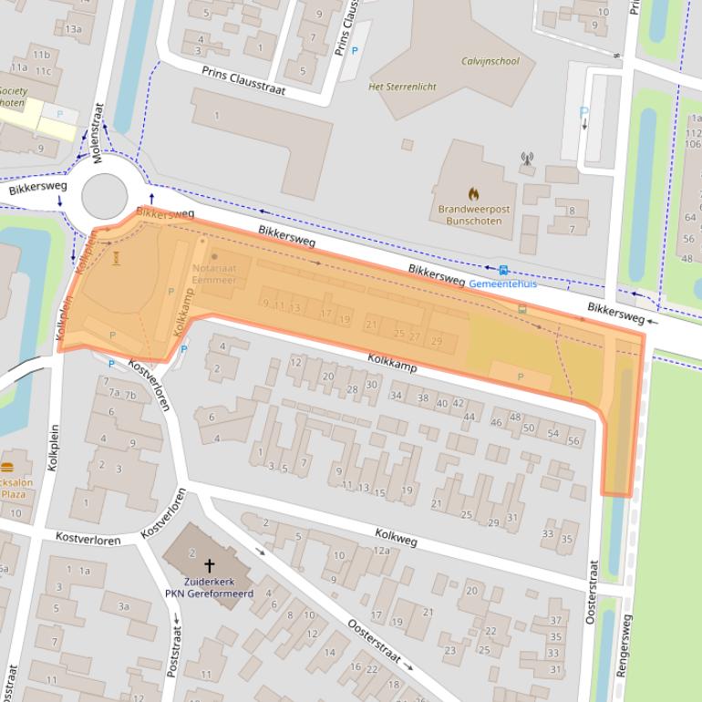 Kaart van postcodegebied 3751CX.