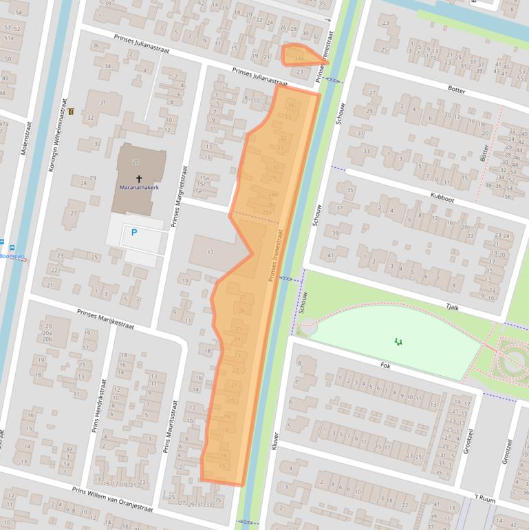 Kaart van postcodegebied 3751DJ.