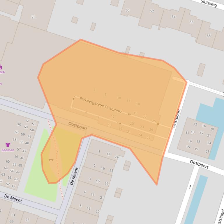 Kaart van postcodegebied 3751DV.