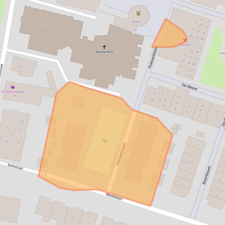 Kaart van postcodegebied 3751DX.