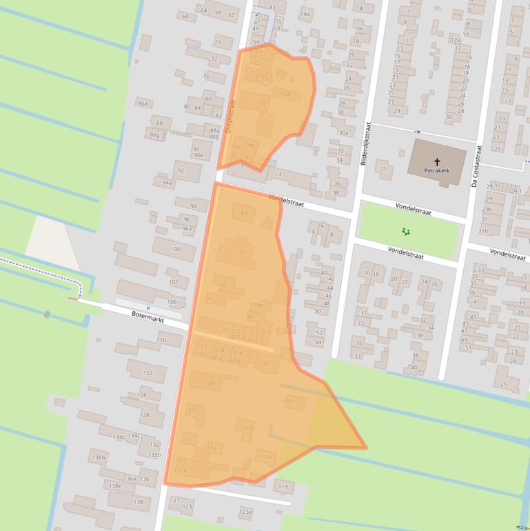 Kaart van postcodegebied 3751EN.