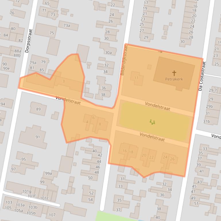 Kaart van postcodegebied 3751EV.