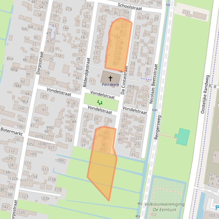 Kaart van postcodegebied 3751GC.