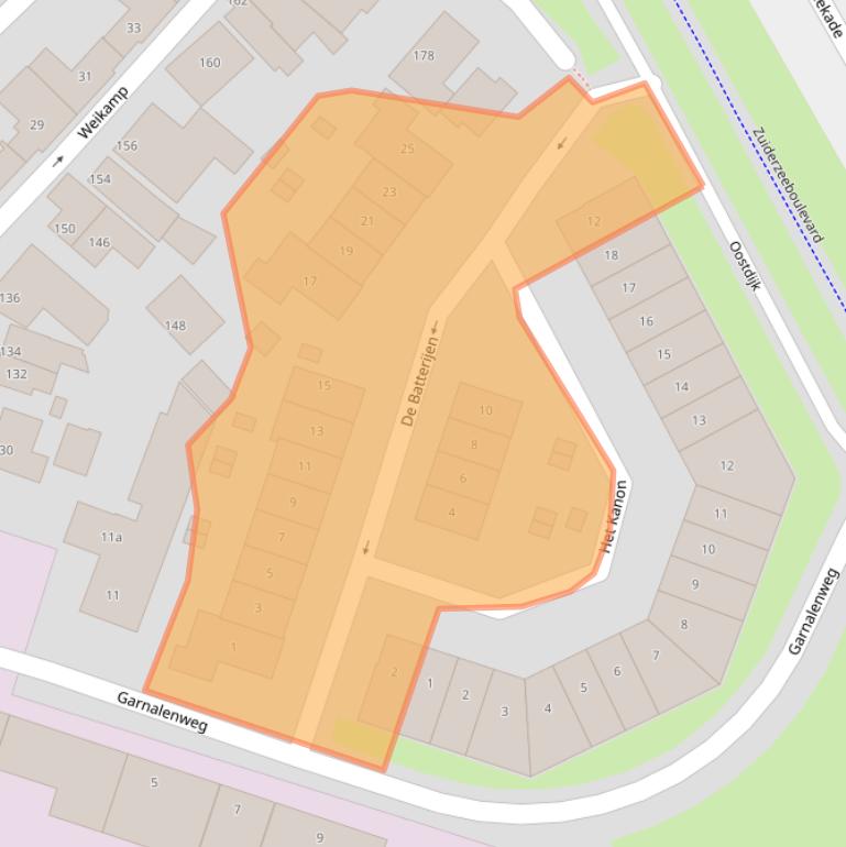 Kaart van postcodegebied 3751HJ.