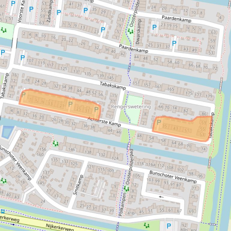 Kaart van postcodegebied 3751JH.