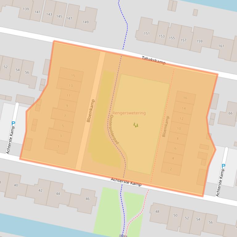 Kaart van postcodegebied 3751JK.
