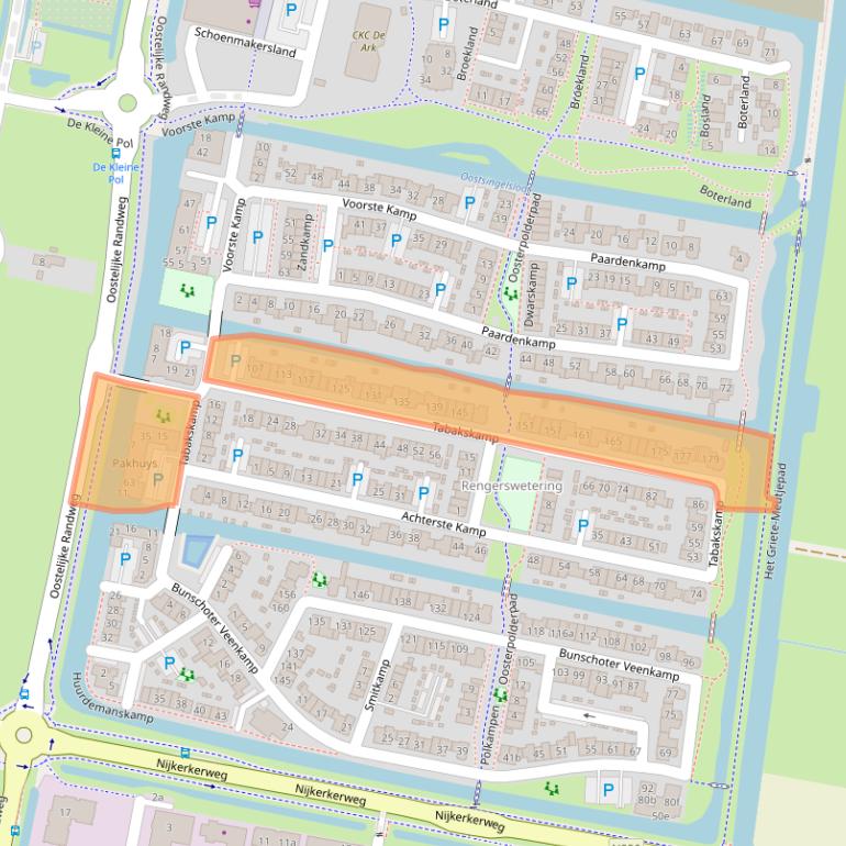 Kaart van postcodegebied 3751JN.