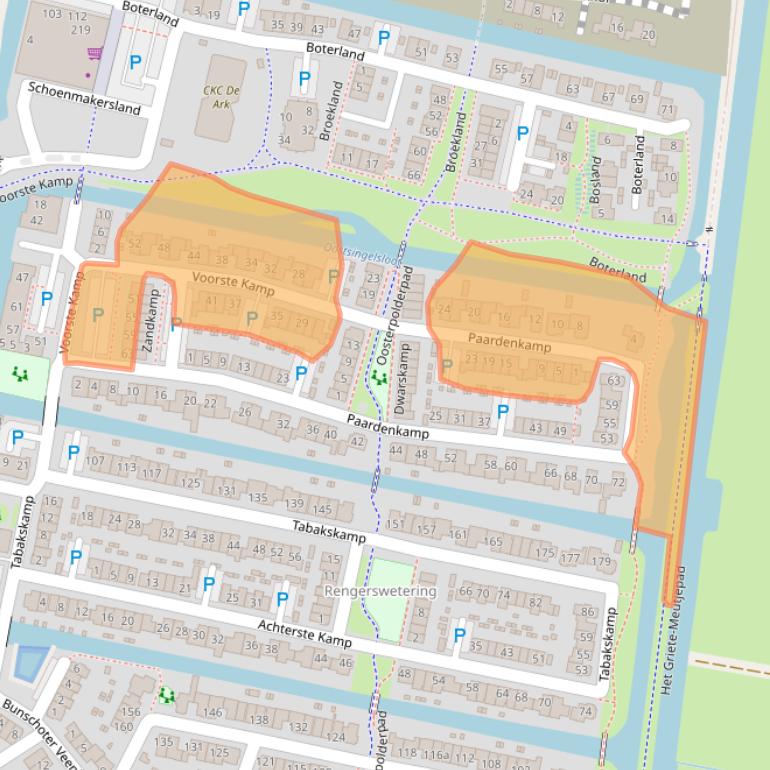 Kaart van postcodegebied 3751JT.