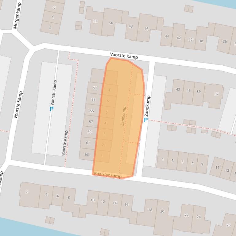 Kaart van postcodegebied 3751JV.