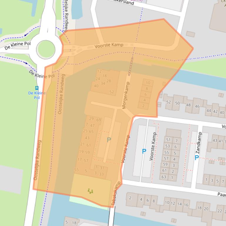 Kaart van postcodegebied 3751JW.