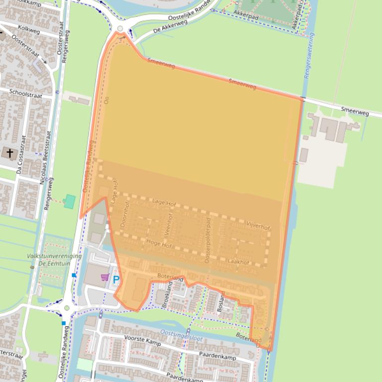 Kaart van postcodegebied 3751KB.