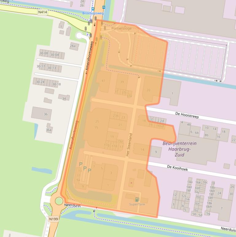 Kaart van postcodegebied 3751LA.