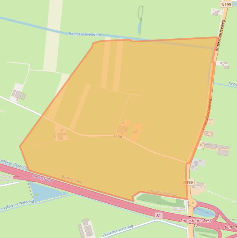 Kaart van postcodegebied 3751LB.