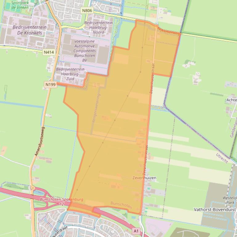 Kaart van postcodegebied 3751LC.