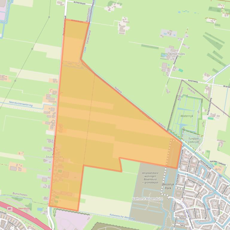 Kaart van postcodegebied 3751LD.