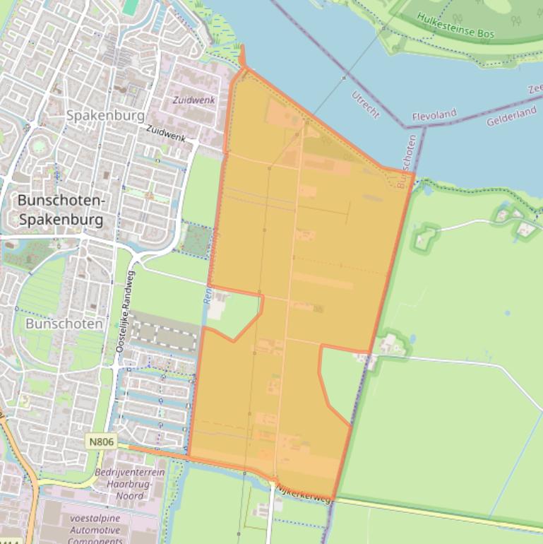 Kaart van postcodegebied 3751LE.