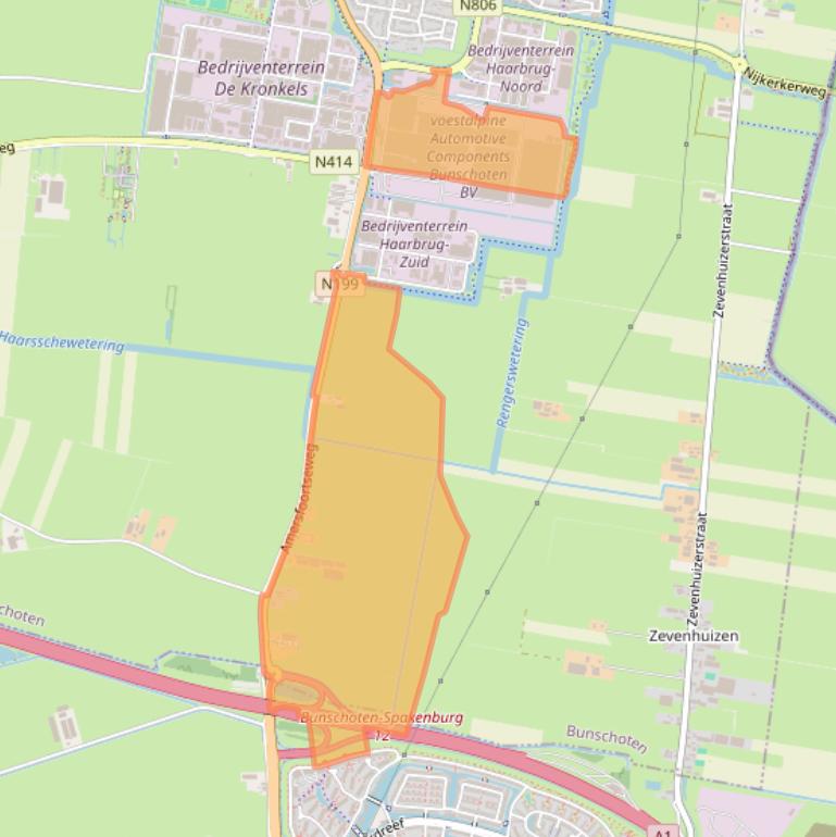 Kaart van postcodegebied 3751LJ.