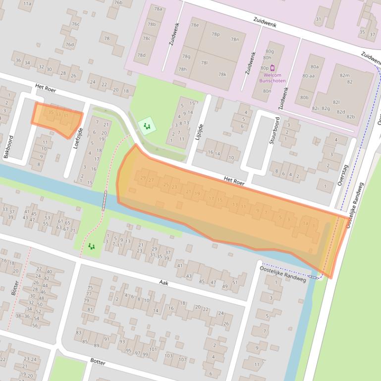 Kaart van postcodegebied 3751RA.