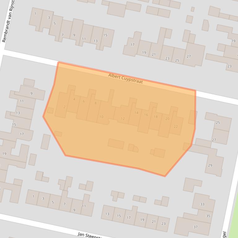 Kaart van postcodegebied 3751VE.