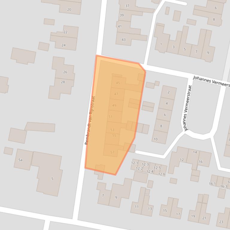 Kaart van postcodegebied 3751VJ.