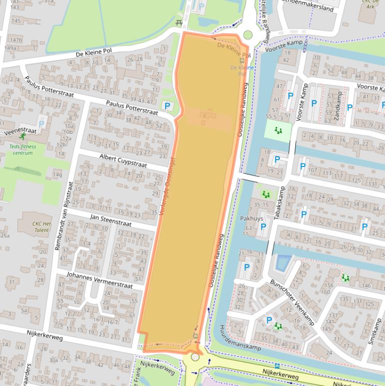 Kaart van postcodegebied 3751VR.