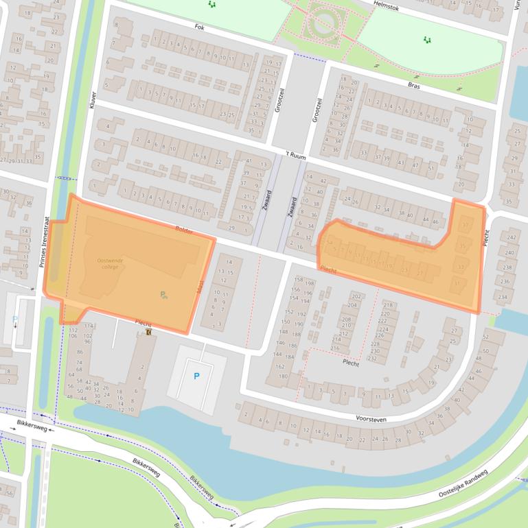 Kaart van postcodegebied 3751WB.