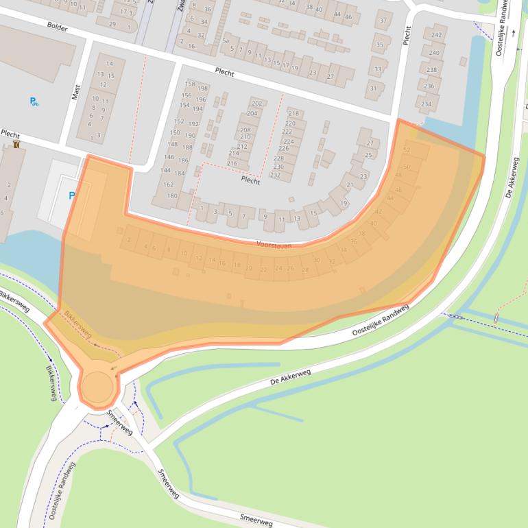 Kaart van postcodegebied 3751WK.
